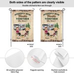 Henkilökohtainen Ilmeisesti olemme ongelmia yhdessä Kuka tiesi Garden Flag Ystävänpäivä lahja pariskunnalle