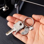 Personalized Engraved Gym Weight Plate Always Together Matching Keychain with Initials Charms Gift for Couple Best Friend Fitness Enthusiasts