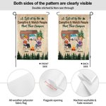 Bandera de jardín personalizada Let's Sit by the Campfire and Watch People Park Their Campers Regalo para parejas de camping