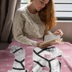 Gepersonaliseerde Baseball Basketball Nummer Zachte Deken met Naam Verjaardag Vaderdag Cadeau voor Sportfan