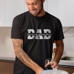 Personalised USA Flag Design 100% Cotton T-shirt with Kid Names Father's Day American Independence Day Gift for Dad Grandpa