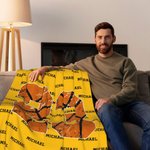 Gepersonaliseerde Baseball Basketball Nummer Zachte Deken met Naam Verjaardag Vaderdag Cadeau voor Sportfan