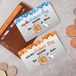 Personalised Our First Father's Day Together Wallet Card with Dad and Kid Name Meaningful Keepsake New Daddy Gift for Him