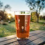 Personalized To Dad From The Reasons You Drink Photo Portrait Character Action 16oz Beer Glass with 1-4 Kid Names Father’s Day Birthday Gift for Him