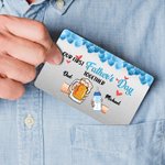Personalised Our First Father's Day Together Wallet Card with Dad and Kid Name Meaningful Keepsake New Daddy Gift for Him