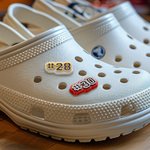 Personlig 3D-spelare nummer Clog Charm Skotillbehör Födelsedagspresent för sportälskare