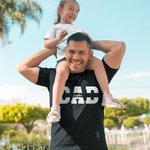 Personalised USA Flag Design 100% Cotton T-shirt with Kid Names Father's Day American Independence Day Gift for Dad Grandpa