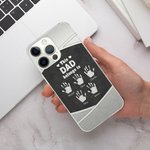 Personalized This Dad Grandpa Belongs To Palm Print TPU Phone Case for iPhone with 1-6 Names Birthday Father's Day Gift for Him