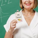 Personalized Pencil Line Book Flash PU Embroidery Teacher Badge ID Holder with Name Back to School Teacher's Day Appreciation Gift for Teacher