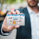 Personalised Our First Father's Day Together Wallet Card with Dad and Kid Name Meaningful Keepsake New Daddy Gift for Him