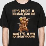 Personalised It's Not A Dad Bod It's A Father Figure T-shirt Sweatshirt with Beer Papa Bear and Baby Bears Funny Birthday Father's Day Gift for Family