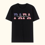 Personalised USA Flag Design 100% Cotton T-shirt with Kid Names Father's Day American Independence Day Gift for Dad Grandpa