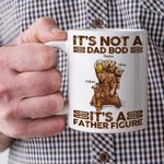 Birra personalizzata Papa Bear It's A Father Figure 11oz 15oz Ceramic Mug with 1-7 Baby Bears and Names Funny Father's Day Birthday Gift for Dad (rega
