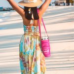 Personalized Pink Doll Style Water Bottle Carrier Bag for 40oz Stanley Tumbler with Straw Topper Pouch and Adjustable Strap Birthday Gift for Her