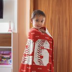Gepersonaliseerde Baseball Basketball Nummer Zachte Deken met Naam Verjaardag Vaderdag Cadeau voor Sportfan