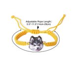 Personalisierte handgefertigte 1-3 Haustier Porträt verstellbare geflochtene Armband mit Multicolor Geburtstag Geschenk für Hund Katze Haustier Liebha