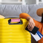 Personalized Pink Doll Luggage Handle Wrap with Name Travel Accessories Birthday Bridal Party Gift for Her