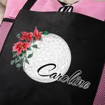 Personalisierte Multicolor Geburt Blume Golf große Kapazität Tragetasche mit Namen Geburtstag Jahrestag Geschenk für Golfliebhaber