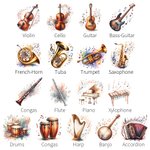 Gepersonaliseerd muziekinstrument cosmetisch tasje met naam en polsbandje verjaardagscadeau voor muzikant muziekliefhebber