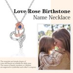 Collar personalizado de rosas con 1-3 nombres grabados Cumpleaños Día de la Madre Regalo para ella