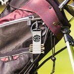 Personalised Monogram Golf Bag Tag Tee Holder with 5 Tees Golf Accessory Father's Day Birthday Gift For Golf Lover
