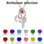 Collar personalizado de rosas con 1-3 nombres grabados Cumpleaños Día de la Madre Regalo para ella