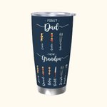 Personalized First Dad Now Grandpa BBQ Food 20oz Insulated Tumbler with Kid's Name Father's Day Birthday Gift for Family