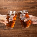 Henkilökohtainen kaiverrettu luonnos Lemmikkieläinten muotokuva valokuva 16oz Pint lasi nimellä Syntymäpäivä Housewarming lahja lemmikkieläinten ystäv