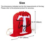 Personalised Multicolor Drawstring Rucksack Bag with Initial and Name Back to School Gift for Kids