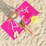 Personalized Super Absorbent Quick Dry Bachelor Cap Beach Towel with Name Multicolour Available Class of 2025 Graduation Party Gift for Graduates