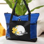 Personalisierte Multicolor Geburt Blume Golf große Kapazität Tragetasche mit Namen Geburtstag Jahrestag Geschenk für Golfliebhaber