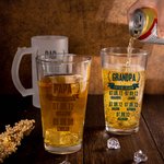 Bicchiere da birra personalizzato To Dad 16oz con 1-12 nomi Data Festa del Papà Compleanno per Papà Nonno Marito