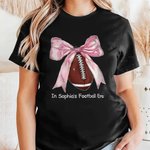 Personalized  Pink Baseball Basketball Coquette Bow Kid Adult T-shirt with Text Girl Era Parent-children Clothing Birthday Gift for Sport Lovers
