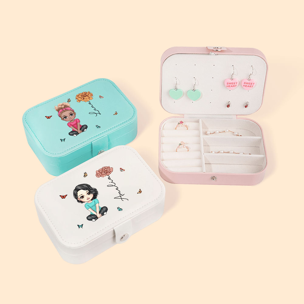 Boîte En Bois Personnalisée Boîte à Bijoux Gravée