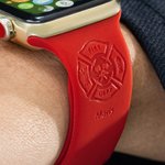 Personalised Firefighter First Responder Silicone Apple Watch Band with Engraved Name Birthday Father's Day Gift for Firefighter