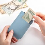 Personalised Portable Birth Flower Mini Pull-out Leather Card Holder Wallet with Name and Multiple Card Slots Mother's Day Birthday Gift for Her