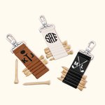 Personalised Monogram Golf Bag Tag Tee Holder with 5 Tees Golf Accessory Father's Day Birthday Gift For Golf Lover