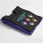 Personalized Belongs to Watercolor Family Hand Print 100% Cotton T-shirt with Name and Nickname Father's Day Birthday Gift for Dad Grandpa