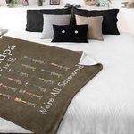 Personalised If Grandpa Dad Can’t Fix It Repair Tools Blanket with 1-12 Kid's Name Father's Day Birthday Gift for Dad Grandpa