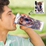 Personalized Watercolour Painting Pet Portrait Photo 20oz Skinny Tumbler with Straw and Cleaning Brush Birthday Memorial Gift for Pet Lovers