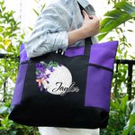 Personalisierte Multicolor Geburt Blume Golf große Kapazität Tragetasche mit Namen Geburtstag Jahrestag Geschenk für Golfliebhaber