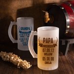 Bicchiere da birra personalizzato To Dad 16oz con 1-12 nomi Data Festa del Papà Compleanno per Papà Nonno Marito