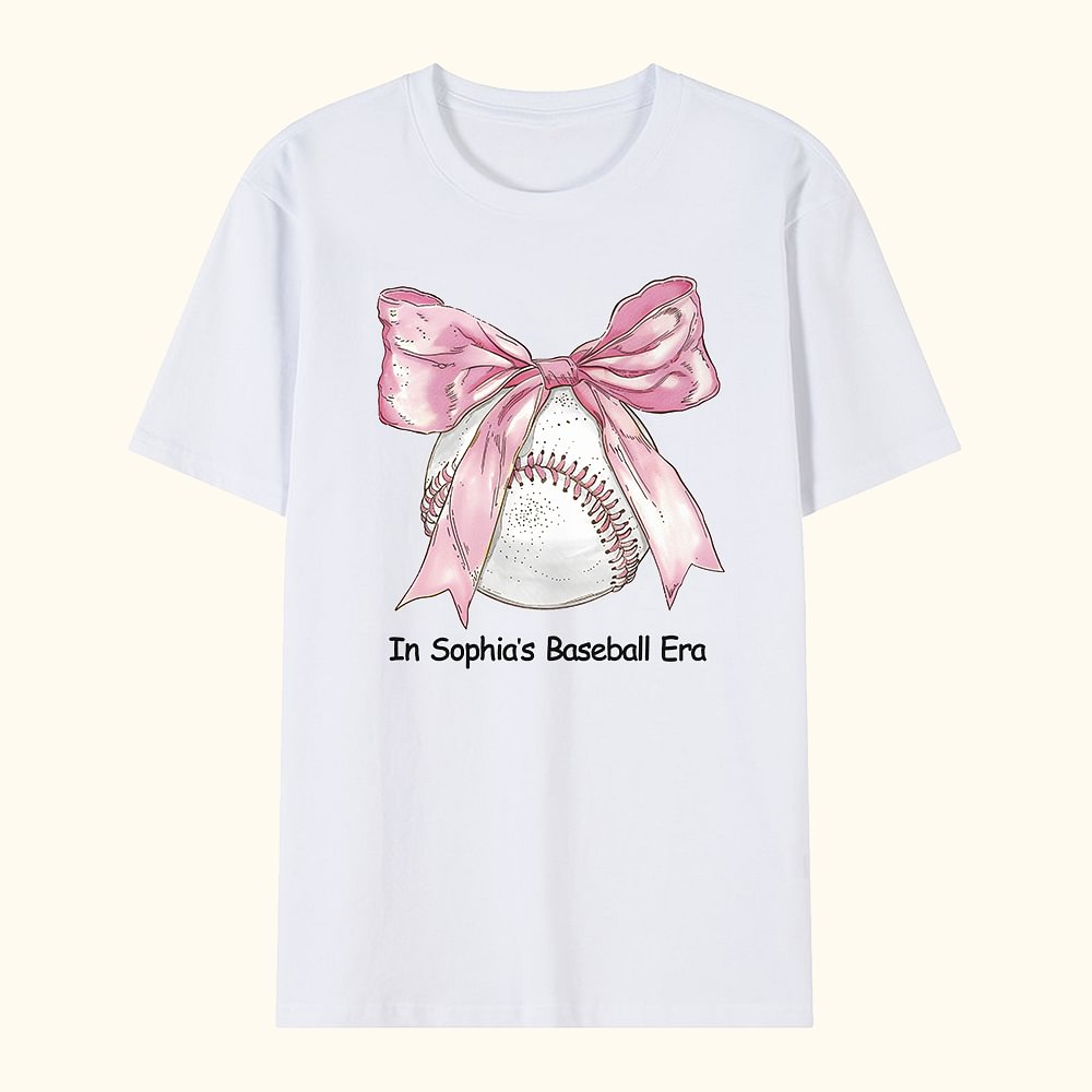 T-shirt Adulte Personnalisé avec Texte et Noeud Papillon de Baseball Basketball Vêtements Parents-enfants Cadeau d'Anniversaire pour Amateurs de Sport