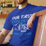 Onesie Bébé ou T-Shirt 100% Coton Personnalisé avec Nom et Année Cadeau Fête des Pères pour Nouveau Papa Bébé