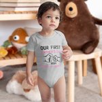 Onesie Bébé ou T-Shirt 100% Coton Personnalisé avec Nom et Année Cadeau Fête des Pères pour Nouveau Papa Bébé
