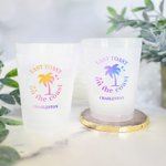 Personalised Set of 10 Last Toast On The Coast Plastic Disposable Cups with Text Wedding Beach Bachelorette Party Gift for Bridesmaid