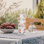 Personalised Cute Boho Floral Highland Cow 20oz 30oz Tumbler with Name and Straw Birthday Gift for Highland Cow Lover