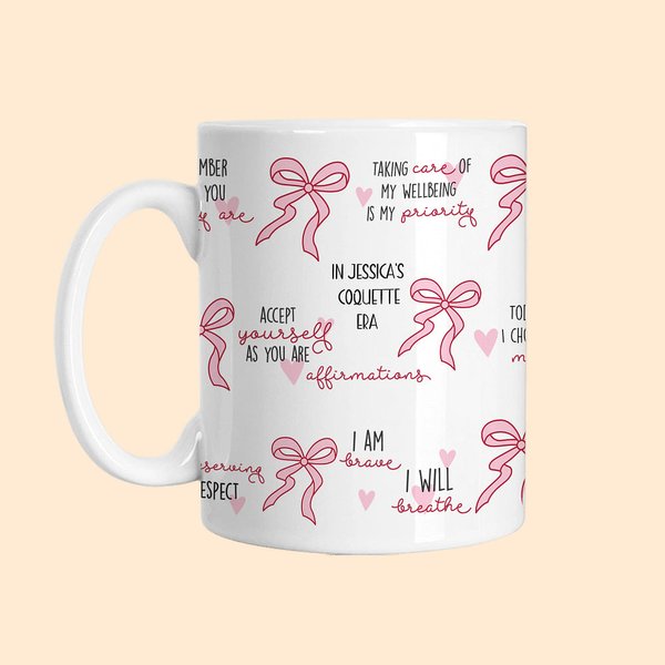 Coquette Bow Bible Ceramic Mug Birthday Gift