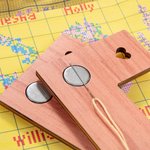 Gepersonaliseerde 2 in 1 Houten Kruissteek Lijnmarkeerder en Magnetische Naaldhouder met Naam Verjaardag Moederdag Cadeau voor Kruissteekliefhebber