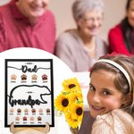 Cornice in legno con nomi di bambini per la festa del papà, regalo di compleanno personalizzato per lui.